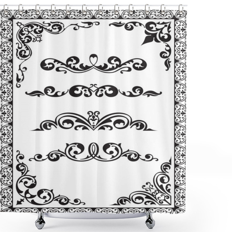 Personality  Classic Corner And Divide Elements Shower Curtains