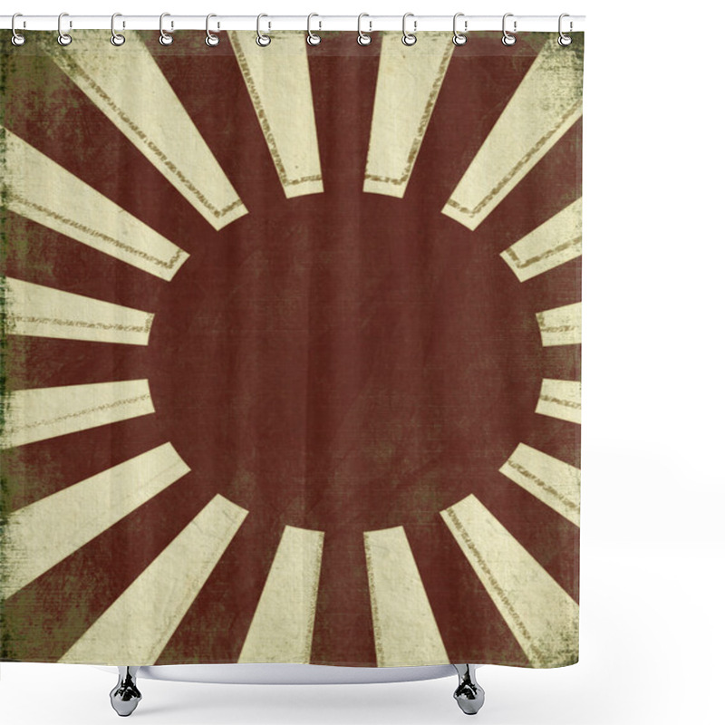 Personality  Antique Rising Sun Background With Text Space Shower Curtains