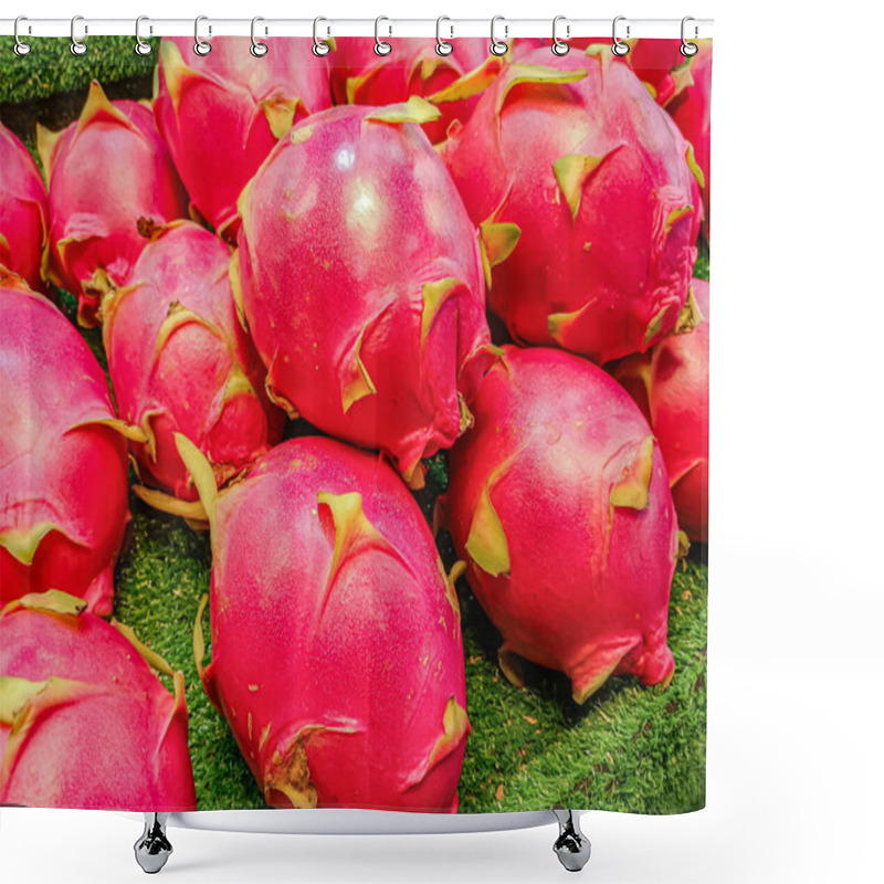 Personality  Dragon Fruit At Market's Fruit In Bangkok. Shower Curtains