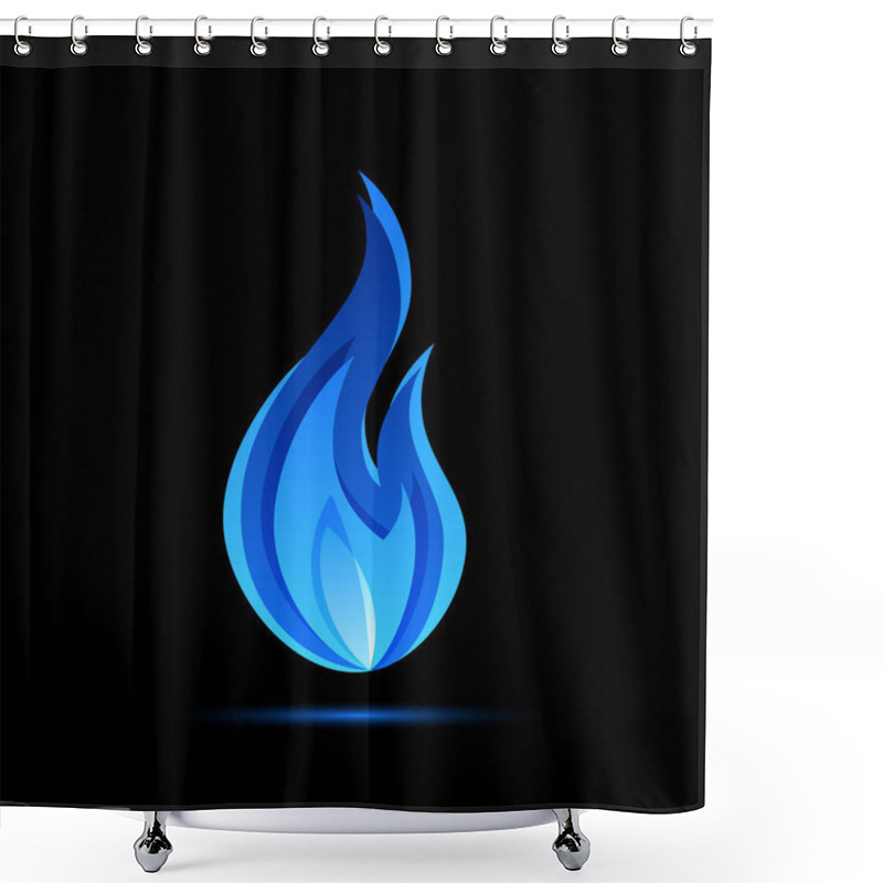 Personality  Gas Fire Flame, Vector Illustration In Flat Style Shower Curtains