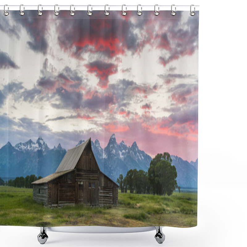 Personality  Grand Teton National Park On The Day With Reflection In River. Shower Curtains