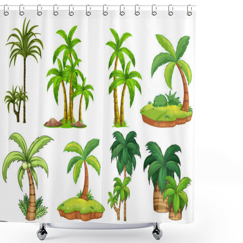 Personality  Palm Trees Shower Curtains