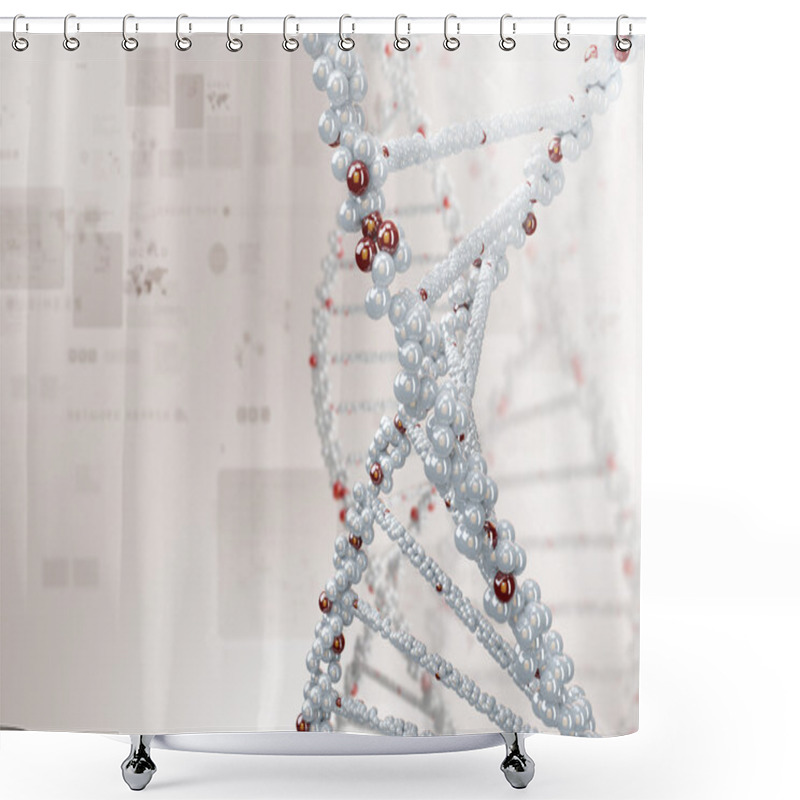 Personality  DNA Strand Illustration Shower Curtains