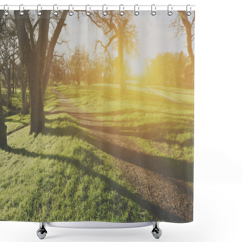 Personality  Autumnal Nature Background Shower Curtains