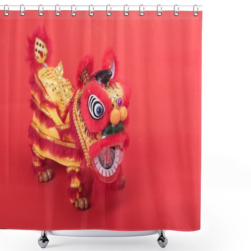 Personality  Traditional Dancing Lion  Shower Curtains