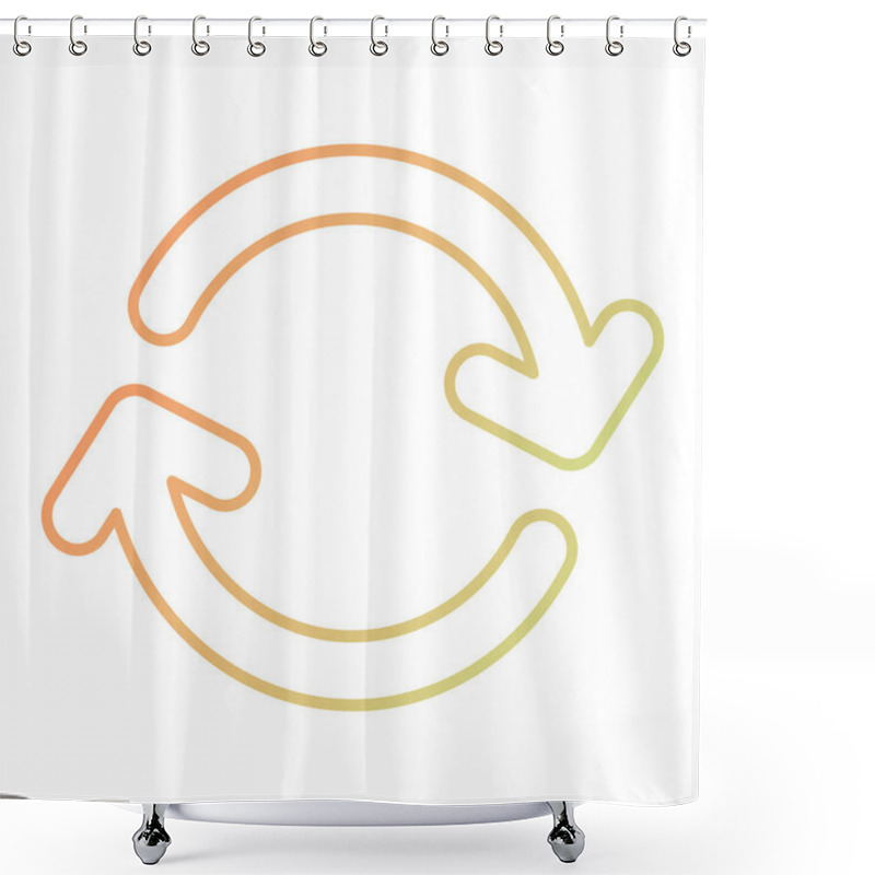 Personality  Refresh Icon. Vector Illustration Shower Curtains