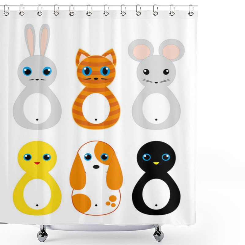 Personality  Set Of Pets Shower Curtains