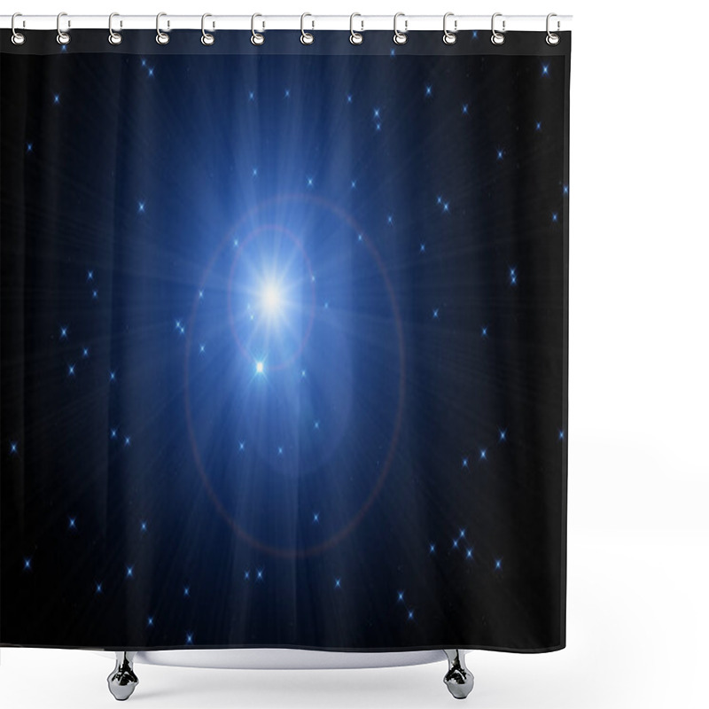 Personality  Bright Stars Shining In Night Sky, Space Concept  Shower Curtains