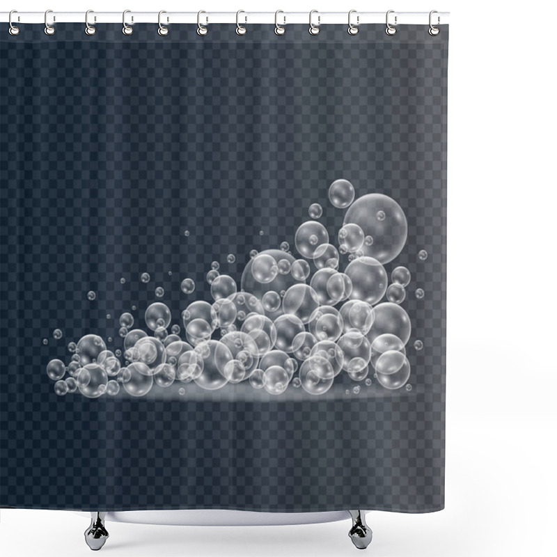 Personality  Realistic Soap Bubbles. Shower Curtains