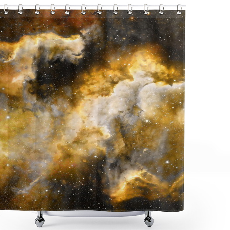 Personality  Nebula, Cosmic Space And Stars, Blue Cosmic Abstract Background. Shower Curtains