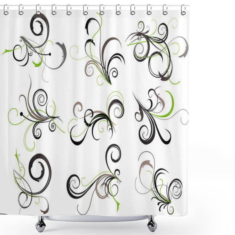 Personality  Abstract Tattoo Shower Curtains