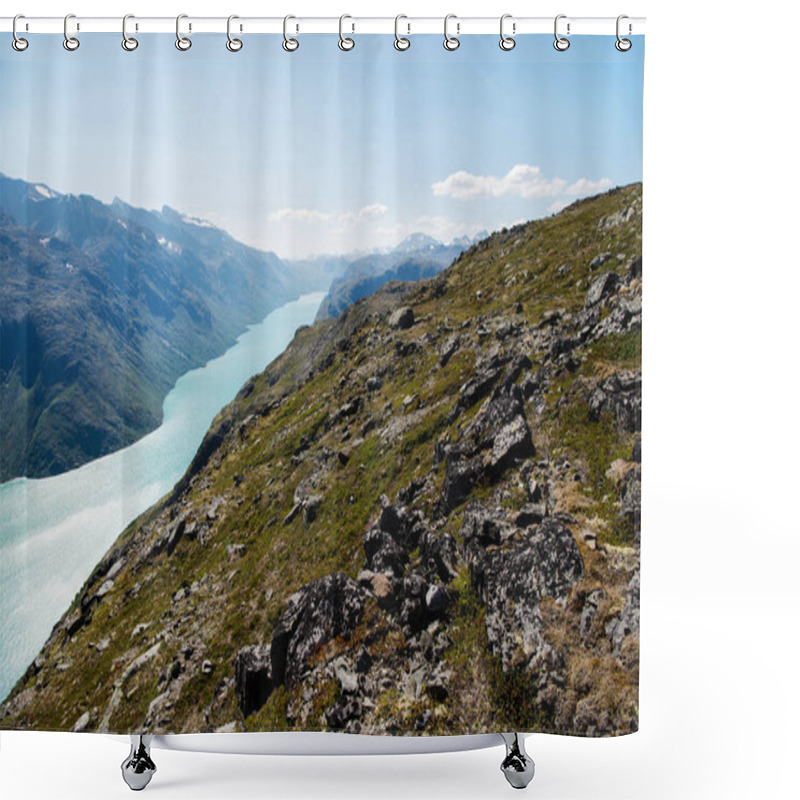 Personality  Scenery Besseggen Ridge Over Gjende Lake In Jotunheimen National Park, Norway Shower Curtains