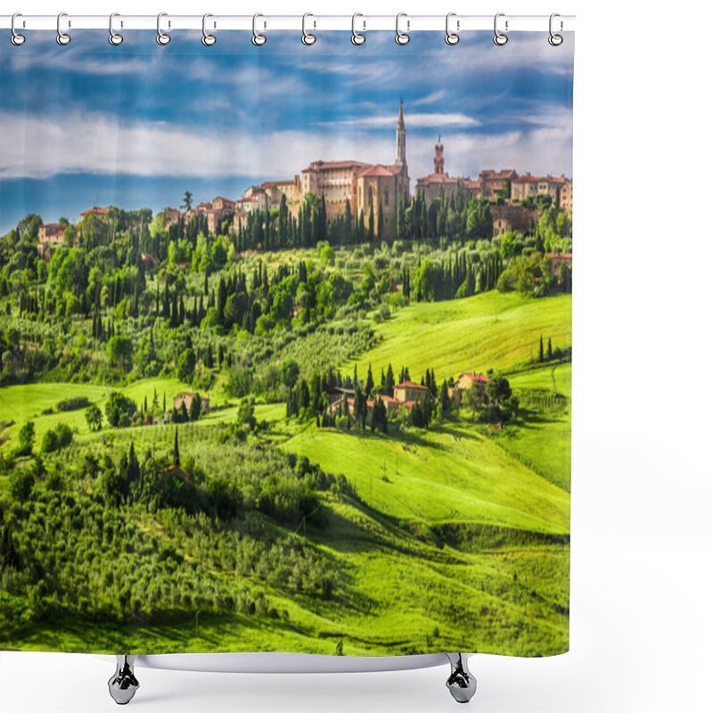 Personality  Town Of Pienza At Sunset, Italy Shower Curtains