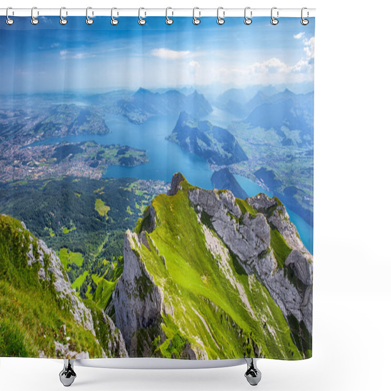 Personality  Beautiful View To Lucerne Lake Shower Curtains