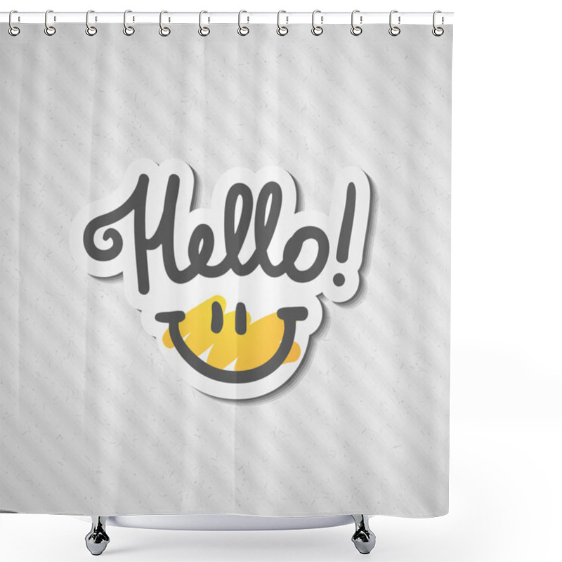 Personality  Hello Lettering Shower Curtains