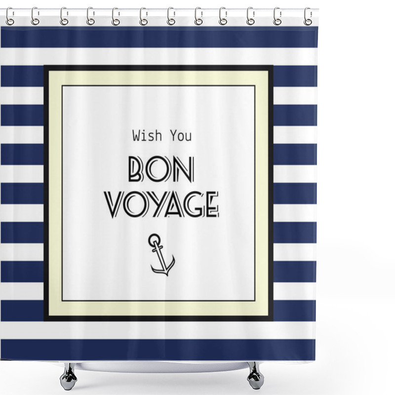 Personality  Bon Voyage Card Shower Curtains