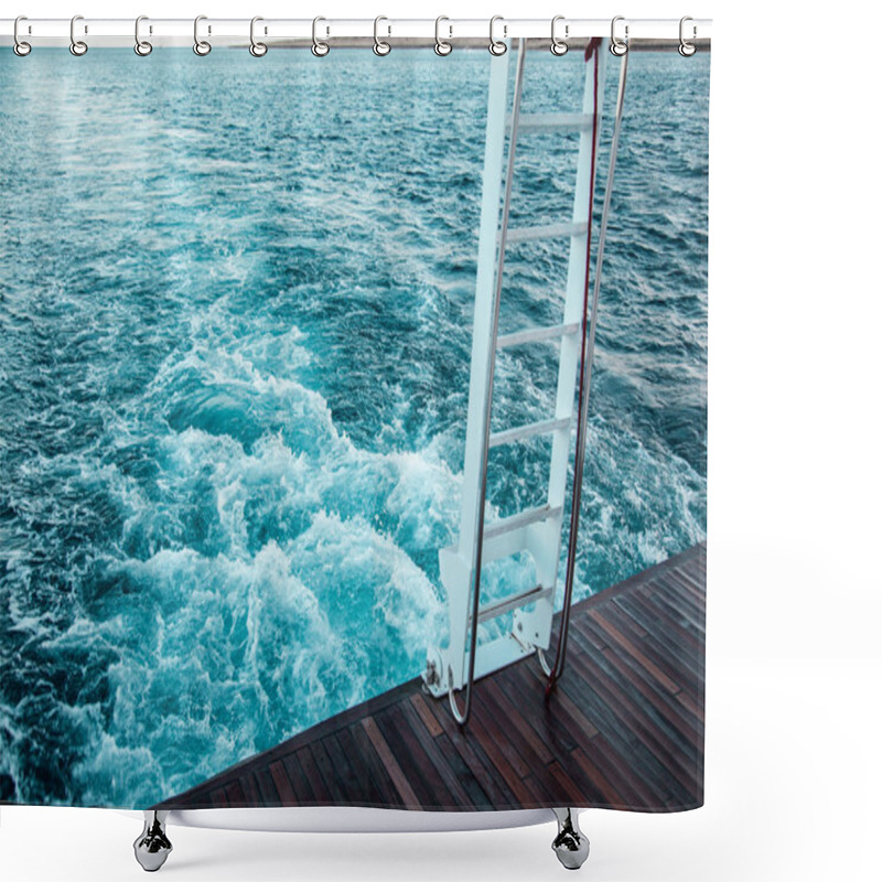 Personality  View From The Yacht On Water Shower Curtains