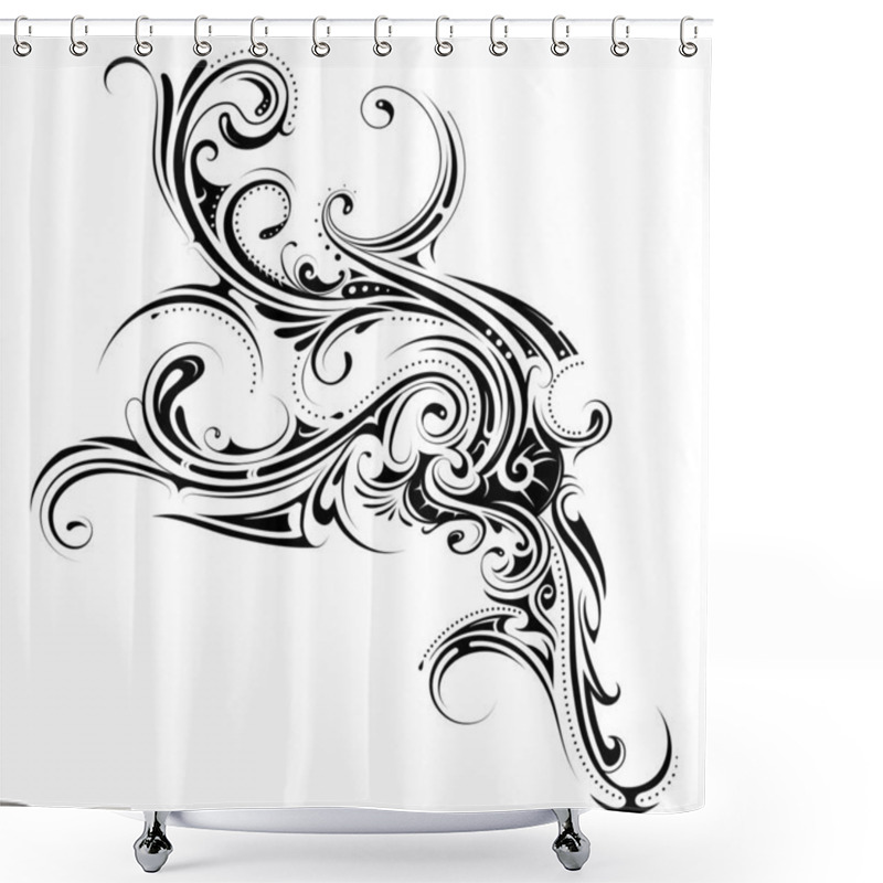 Personality  Floral Style Ornaments Shower Curtains