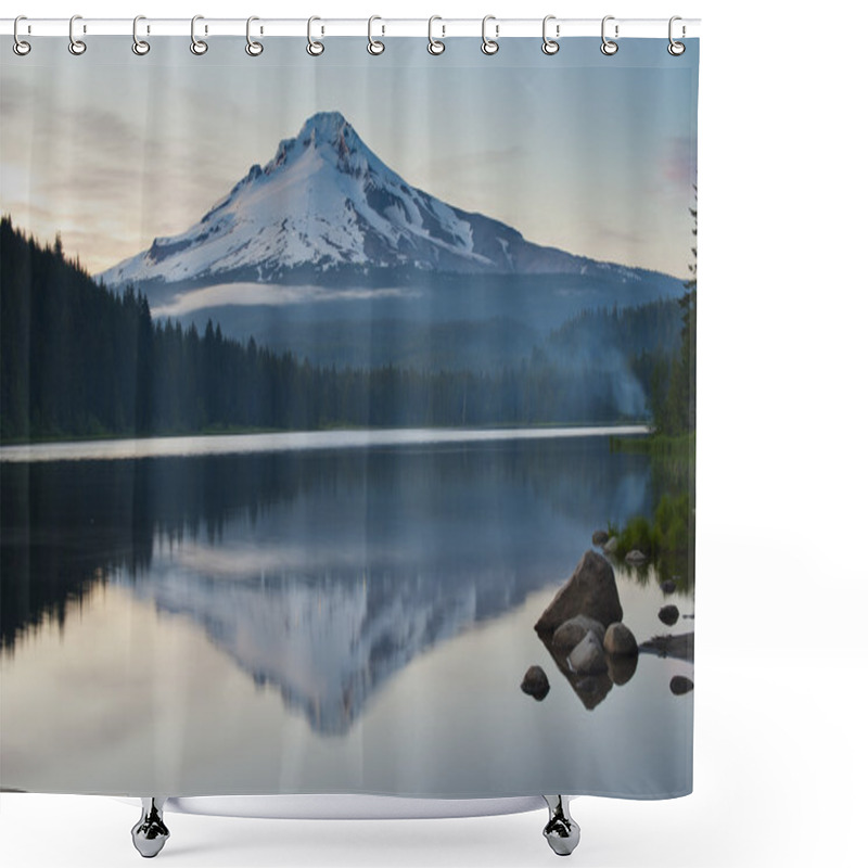 Personality  The Volcano Mountain Mt. Hood Shower Curtains