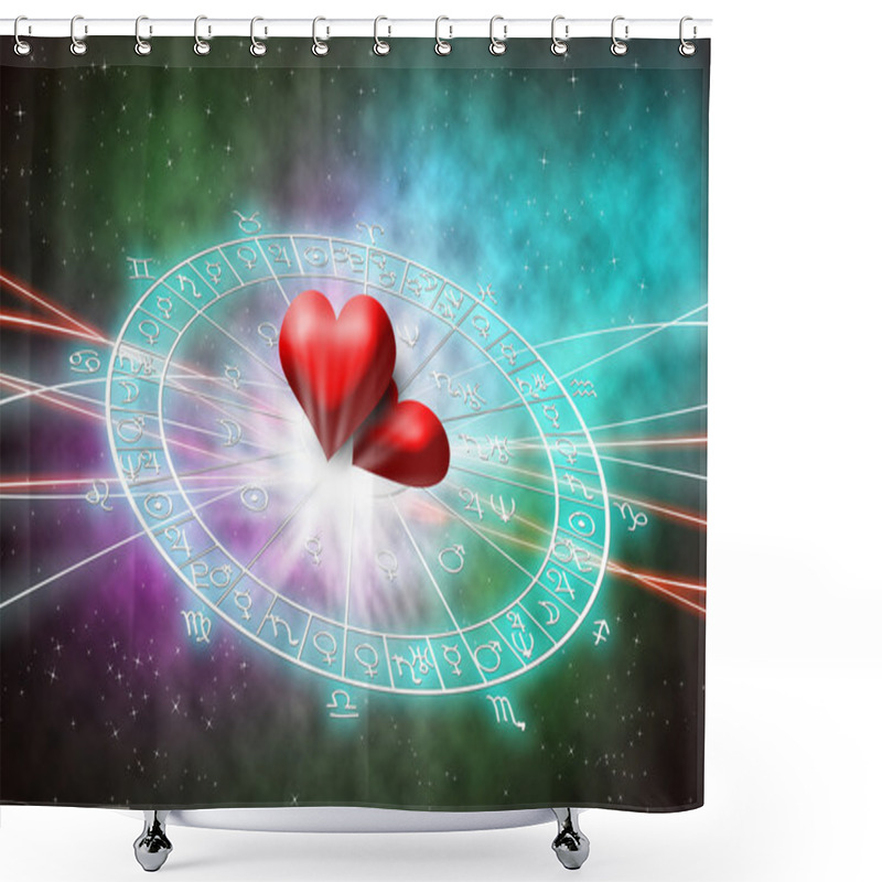 Personality  Background Of Astrology Concept Shower Curtains