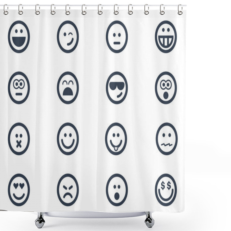 Personality  Smile Icons Shower Curtains