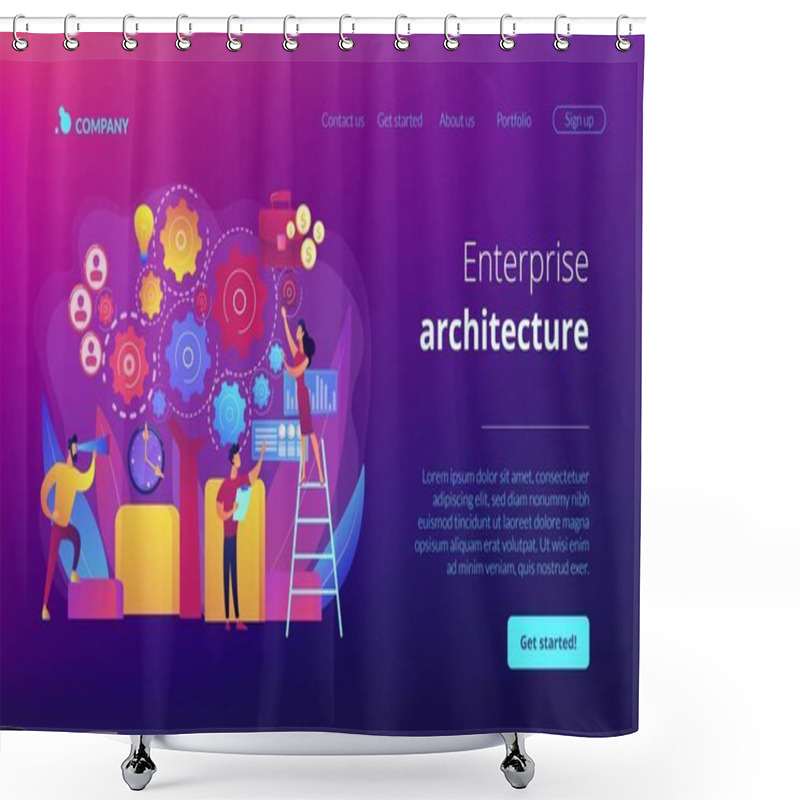 Personality  Enterprise Architecture Concept Landing Page Shower Curtains