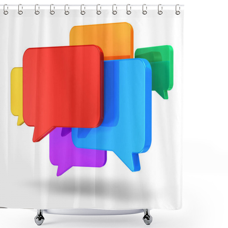 Personality  Social Networking And Chat Concept Shower Curtains