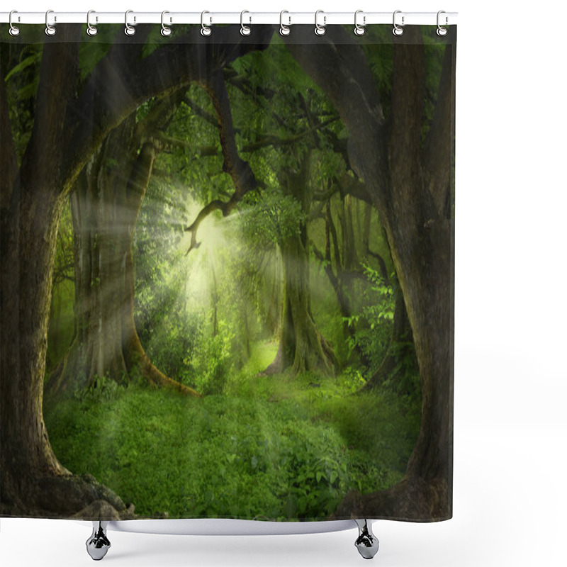 Personality  Deep Jungle In Southeast Asia Shower Curtains