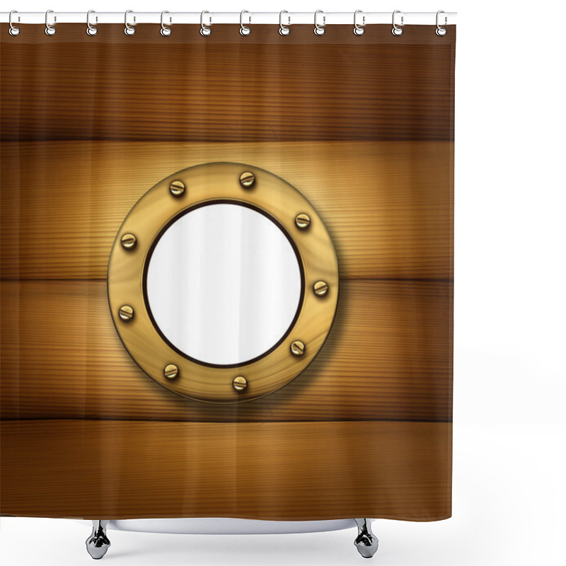 Personality  Ship Porthole Window Shower Curtains