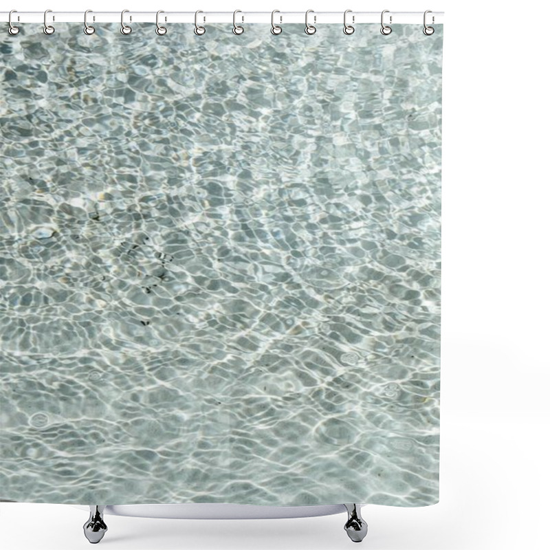 Personality  Crystal Clear Water Surface Creating Mesmerizing Reflections And Ripples. Shower Curtains