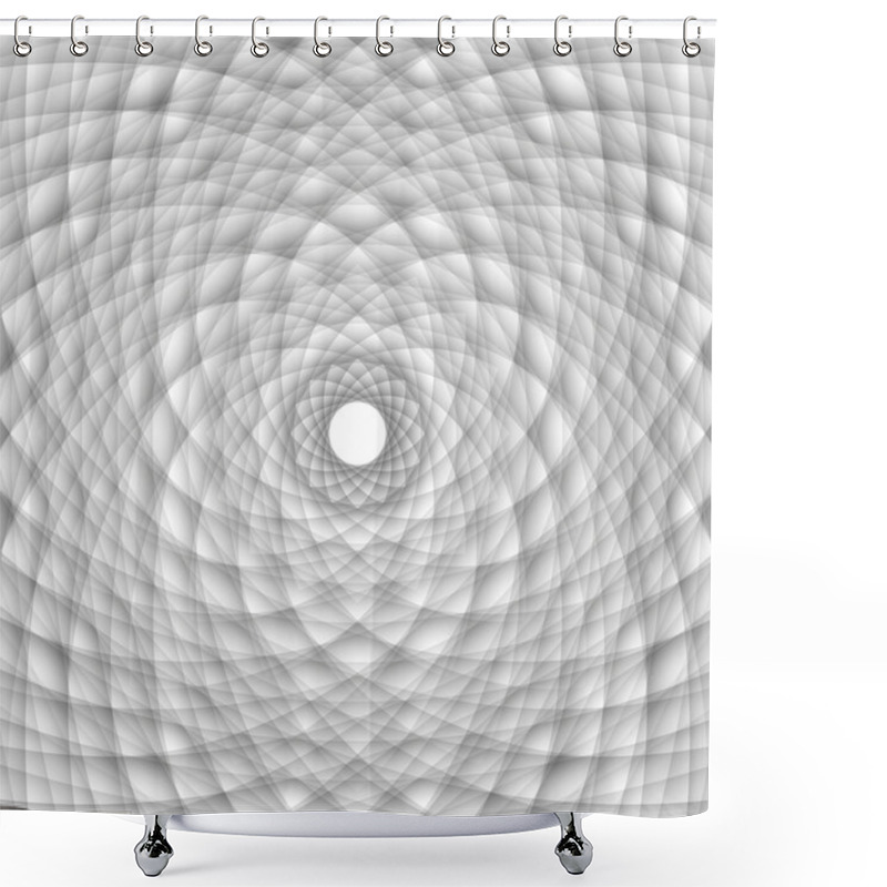 Personality  Monochrome Circular Design Shower Curtains