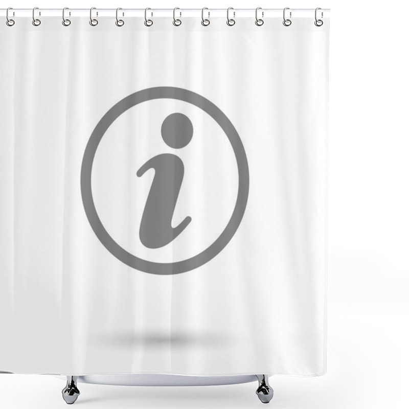 Personality  Flat Information Icon Background Shower Curtains