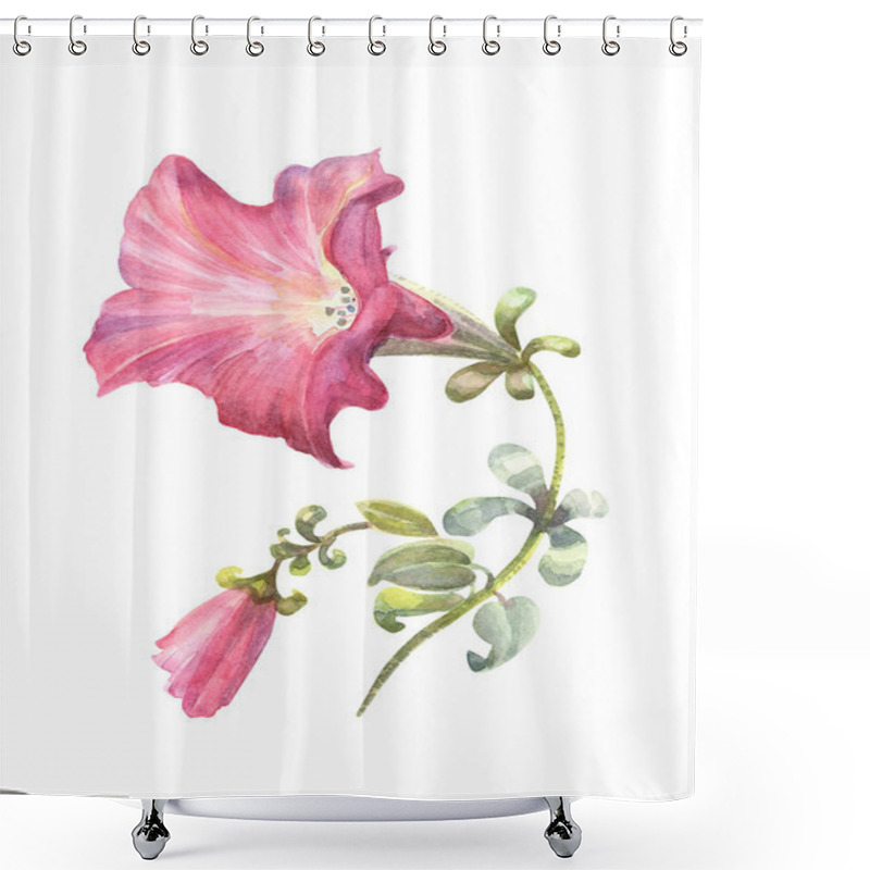 Personality  Pink Petunia Flower Shower Curtains