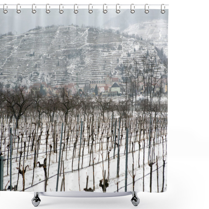 Personality  Snowed Vineyards Shower Curtains