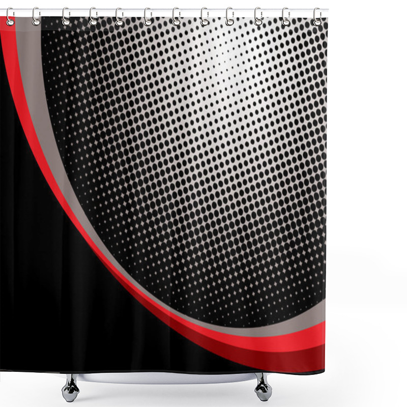 Personality  Red Halftone Background Shower Curtains