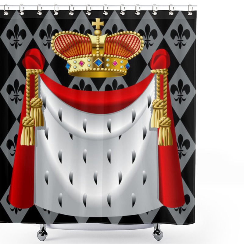 Personality  Gold Crown Shower Curtains