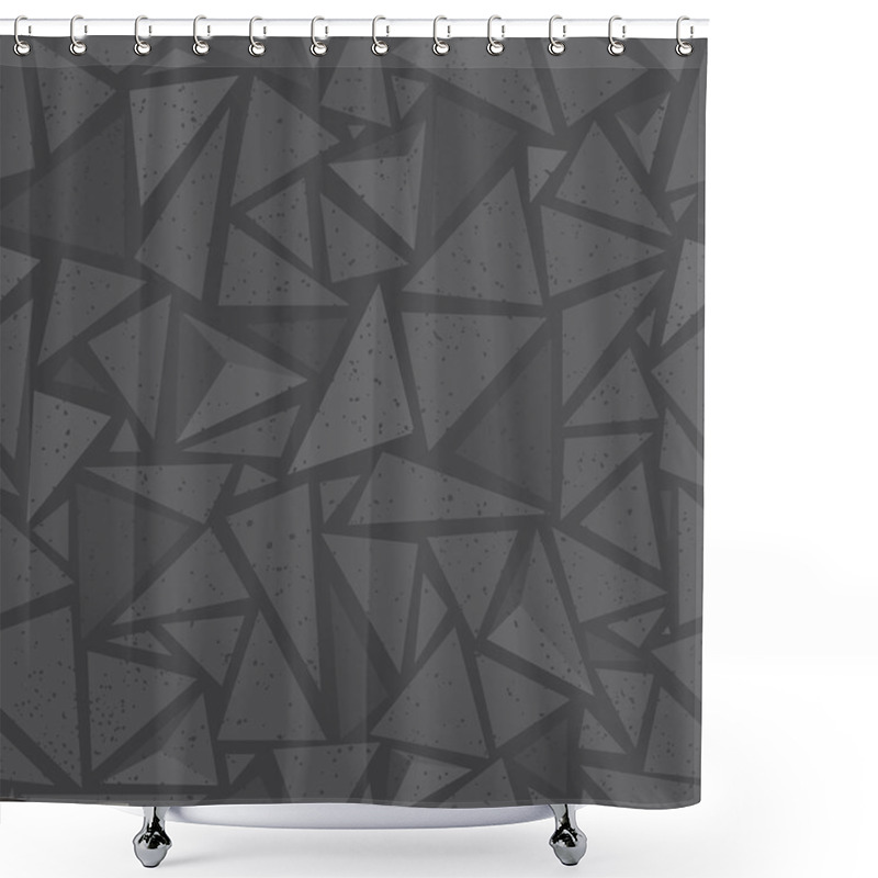 Personality  Sharp Shapes Grey Triangles Shower Curtains