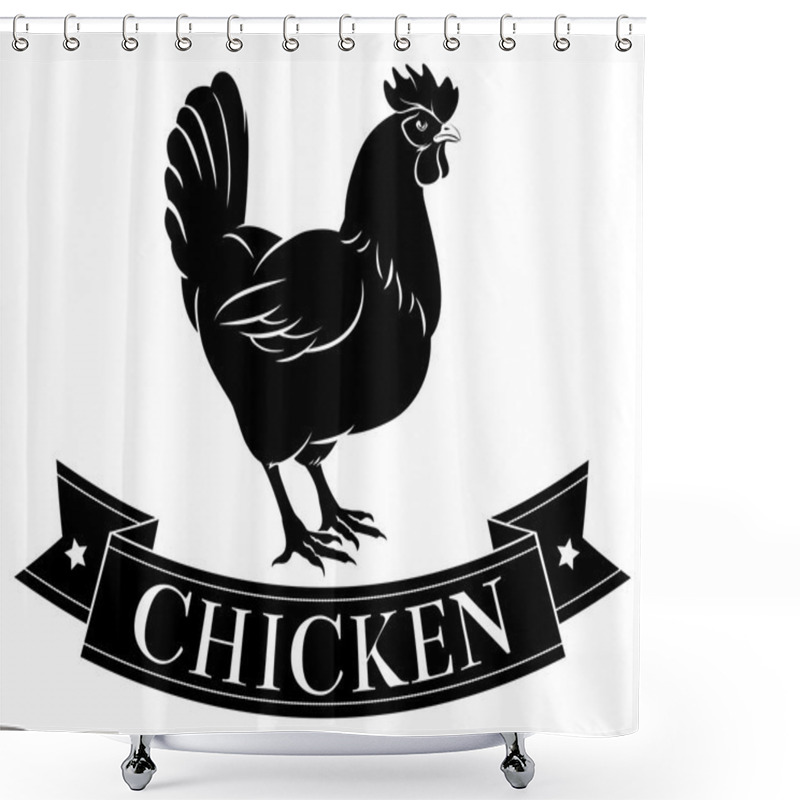 Personality  Chicken Food Icon Shower Curtains