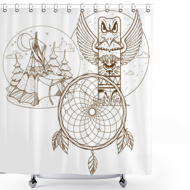 Personality  Objects Of Magic And Traditional Rites. Shower Curtains