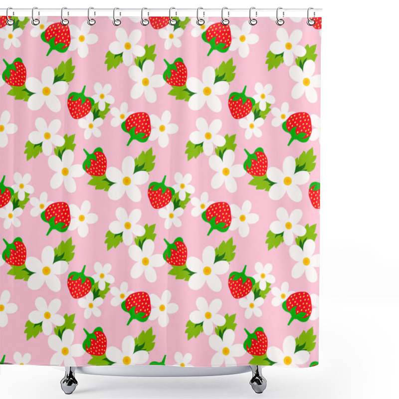 Personality  Strawberry Seamless Pattern Shower Curtains