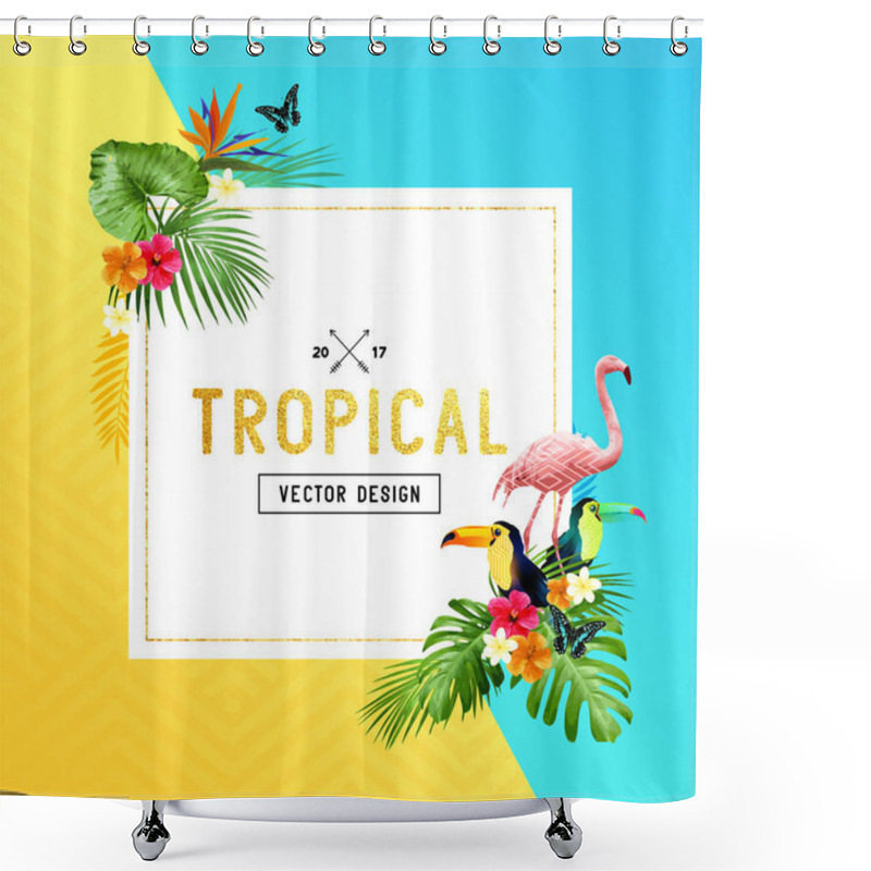 Personality  Tropical Border Design Shower Curtains