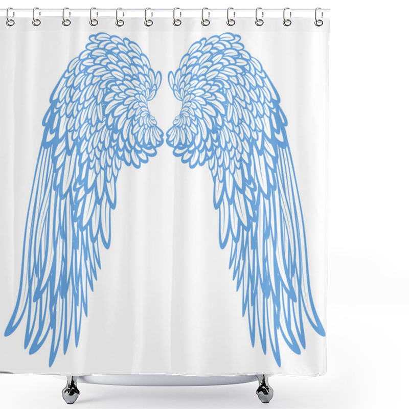 Personality  Pair Of Wings Shower Curtains