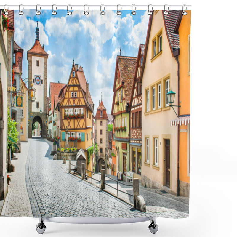 Personality  Medieval Town Of Rothenburg Ob Der Tauber, Franconia, Bavaria, Germany Shower Curtains