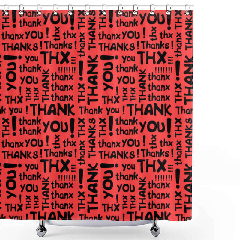 Personality  Red Seamless Pattern With Crossed Words Shower Curtains