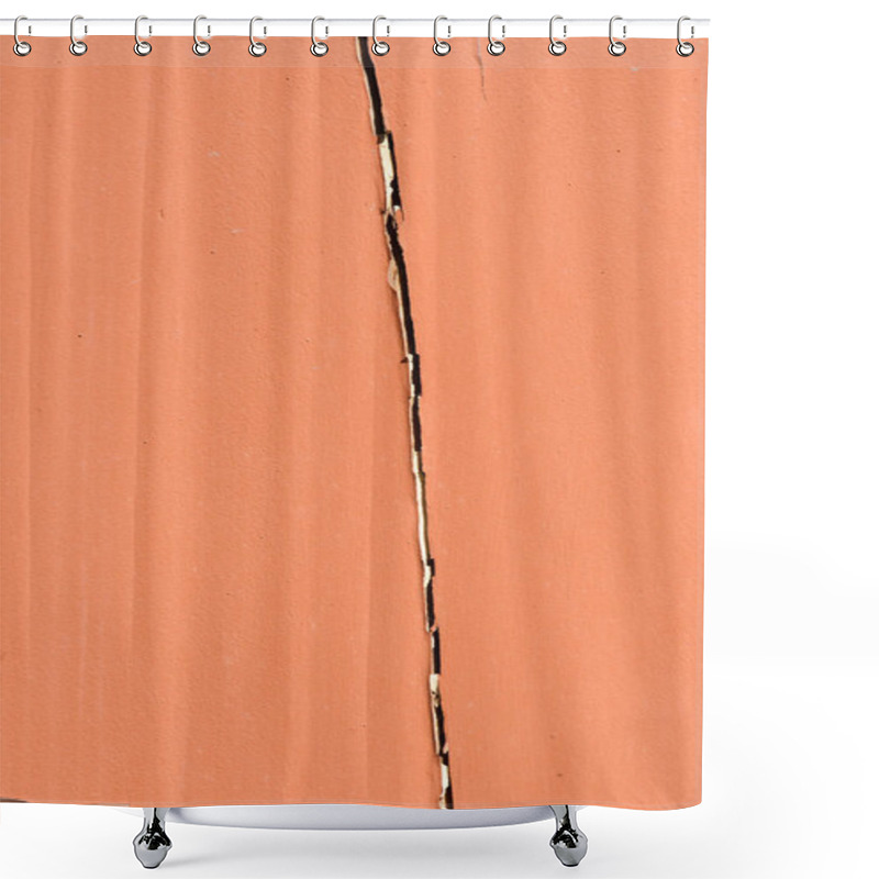 Personality  Full Frame Image Of Cracked Wall Background Shower Curtains