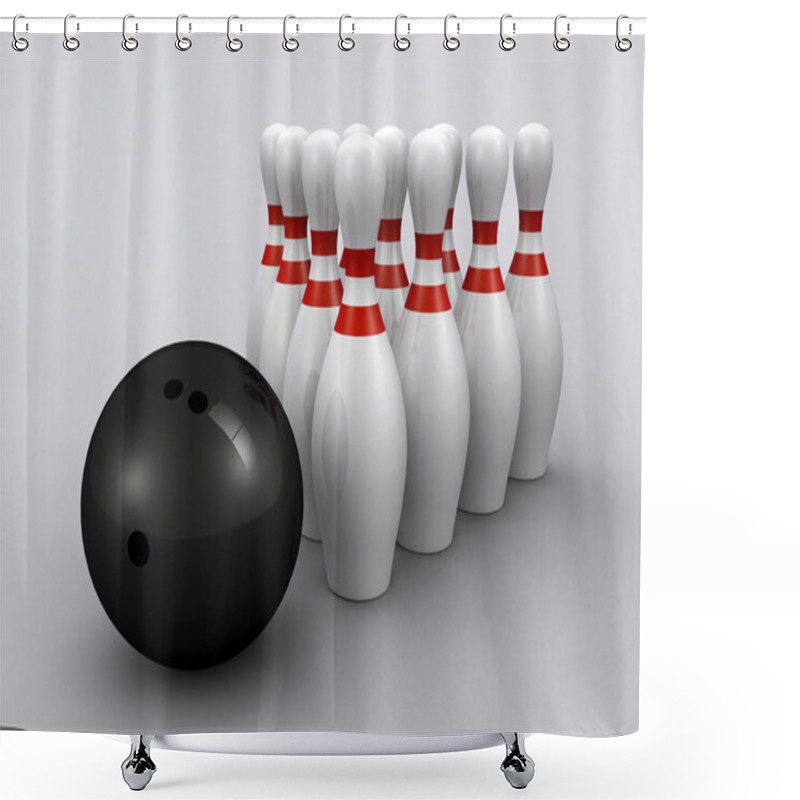 Personality  Bowling Shower Curtains