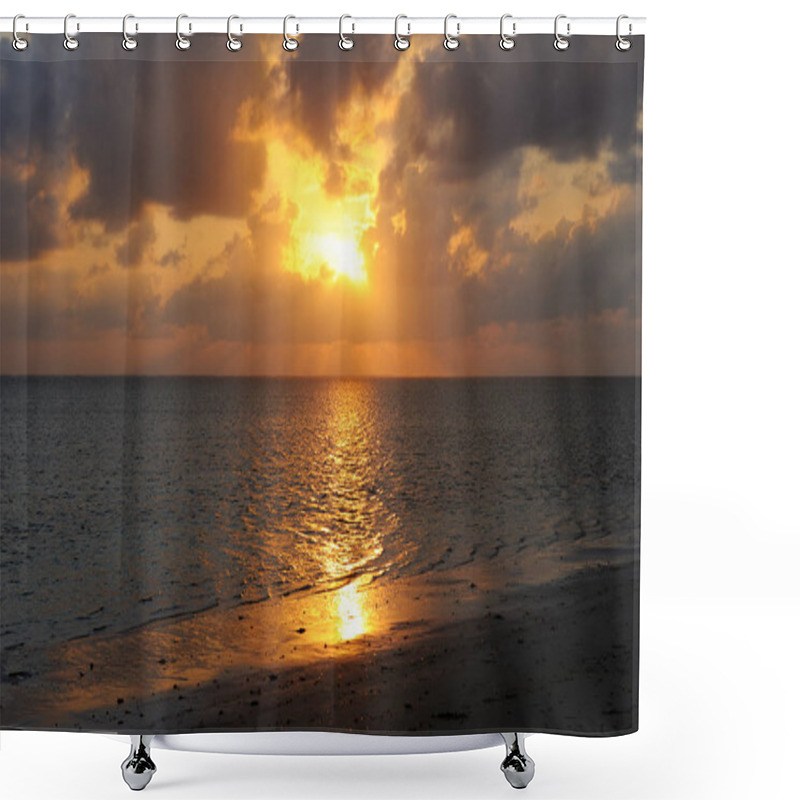 Personality  Beautiful Tropical Sunset Shower Curtains