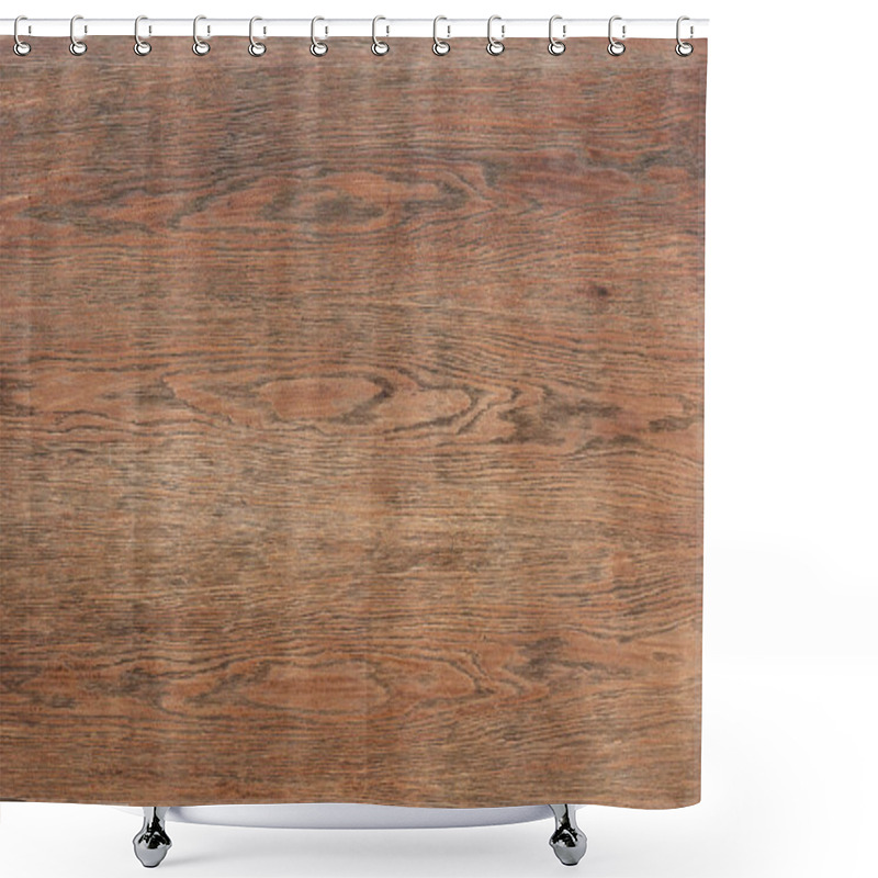 Personality  Full Frame Image Of Empty Brown Wooden Table Shower Curtains