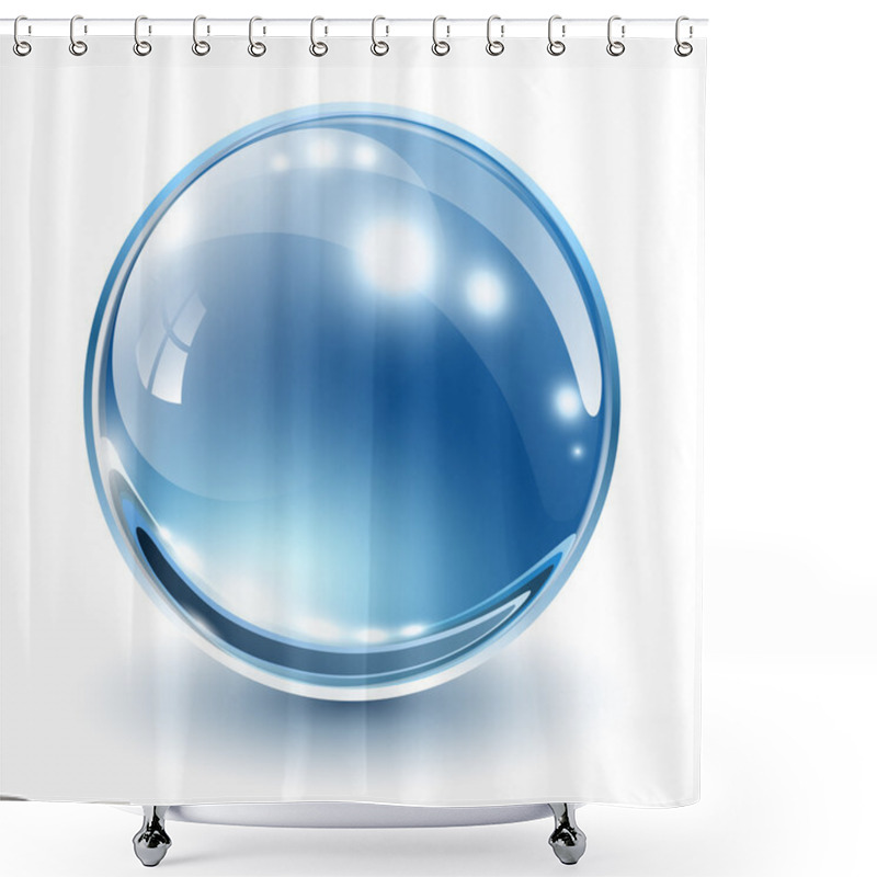 Personality  3D Glass Sphere Shower Curtains