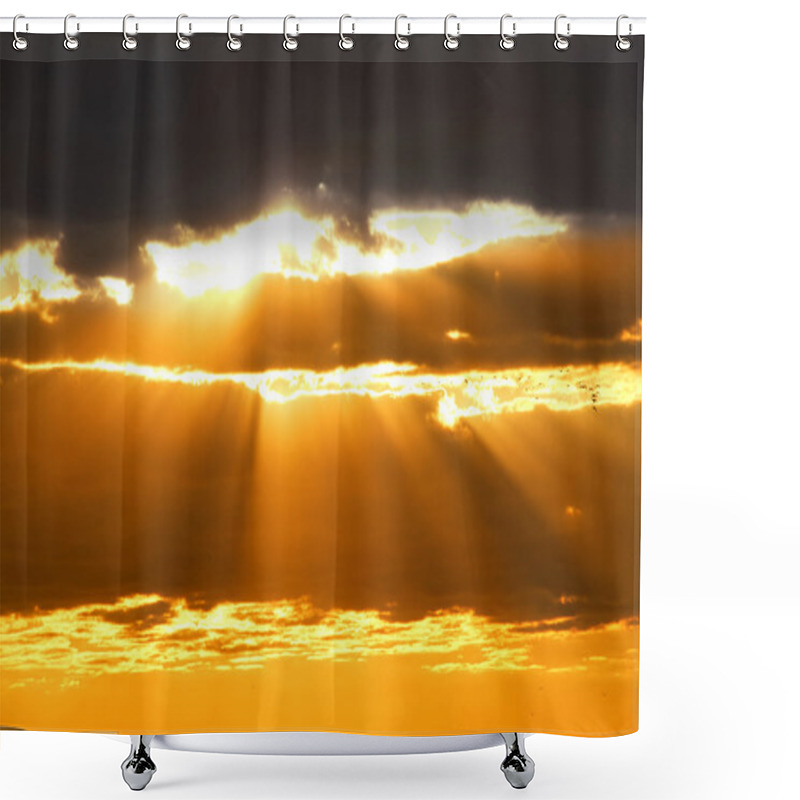 Personality  Sun Rays Shower Curtains